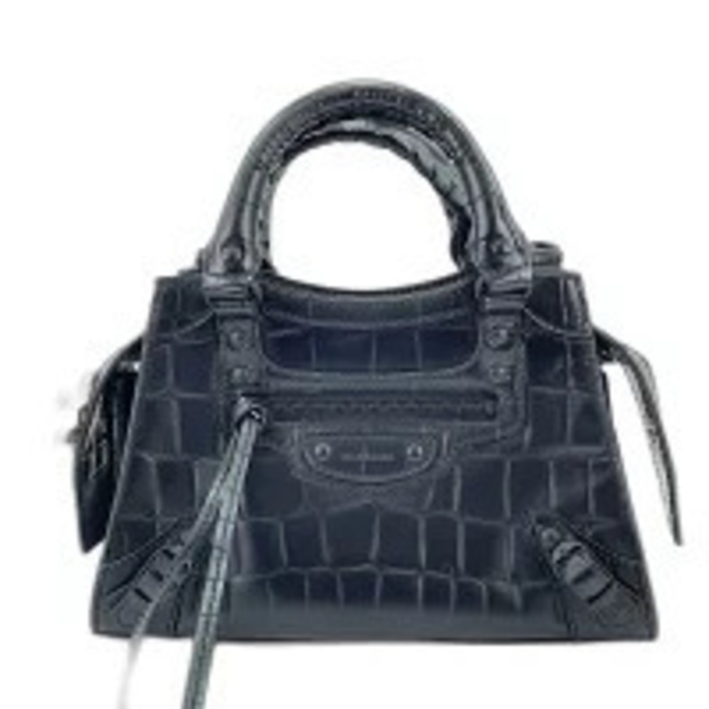 Balenciaga Neo City Handbag Leather Black